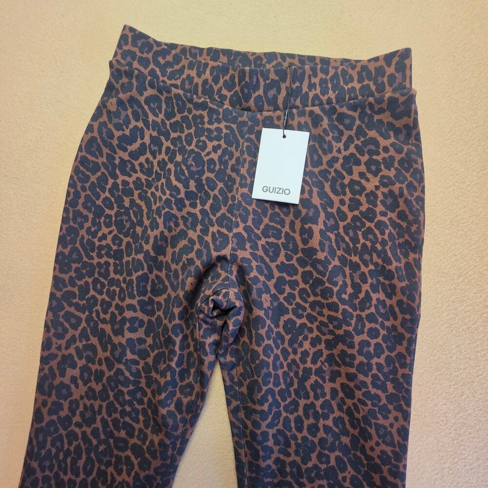 Danielle Guizio Caria Capri Leopard Print Pants Sz Small NWT